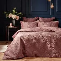 Palmeria Single Duvet Set - Blush, Velvet