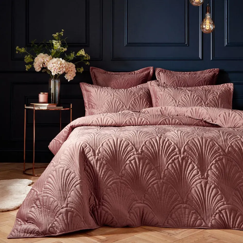 Palmeria Super King Duvet Set - Blush, Velvet