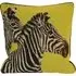 Paoletti Twin Zebra Piped Cushion - Green
