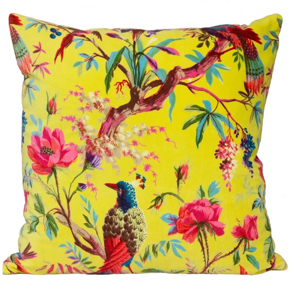 Paradise Aracia Velvet Cushion - Multi, Cotton