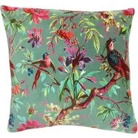 Paradise Mineral Velvet Cushion - Multi, Cotton
