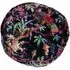 Paradise Round Cushion - Black, Velvet
