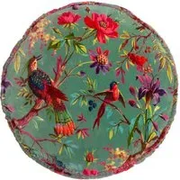 Paradise Round Cushion - Mineral, Velvet
