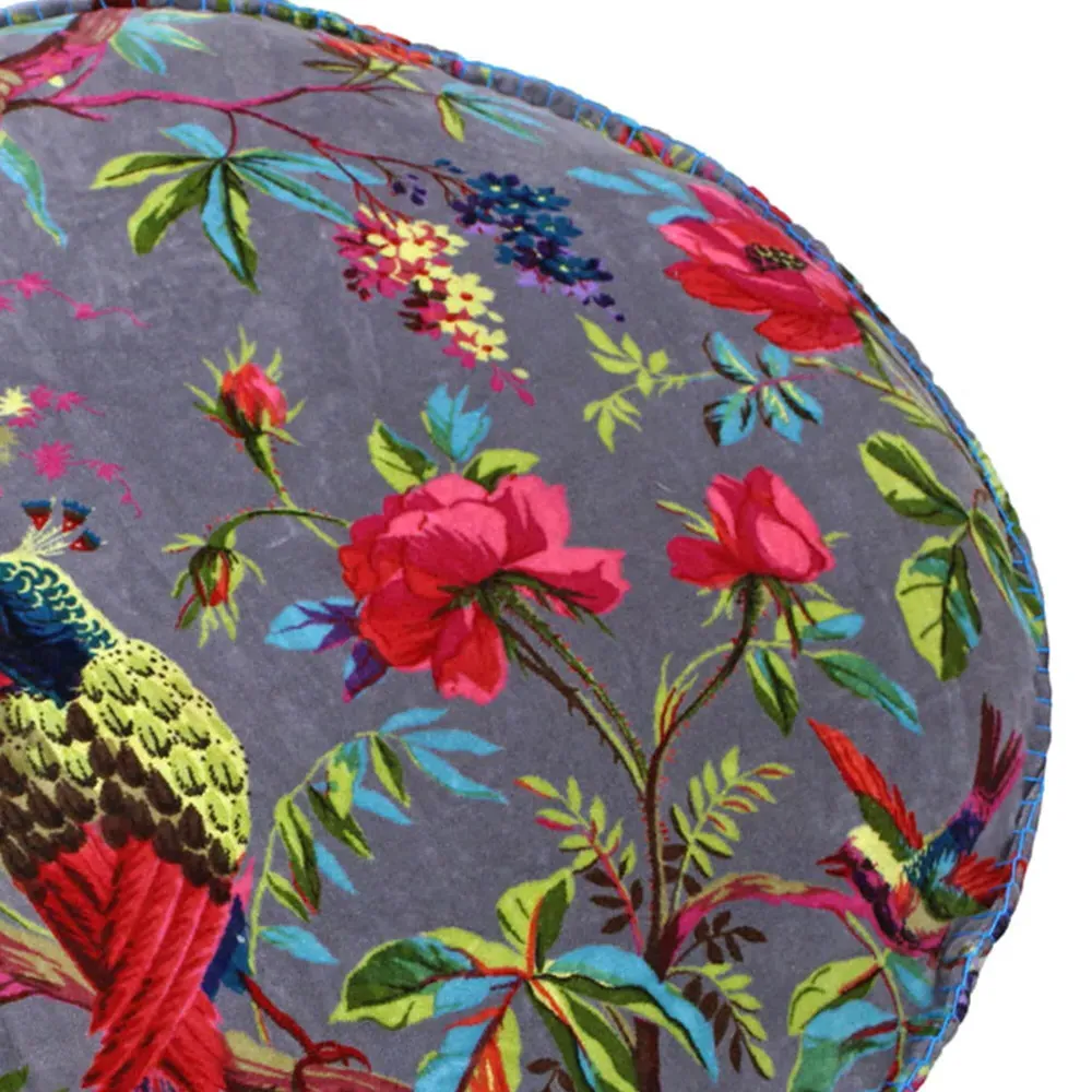 Paradise Round Cushion - Mink, Velvet