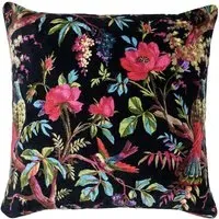 Paradise Velvet Cushion - Black