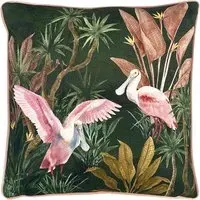 Platalea Botanical Cushion - Green
