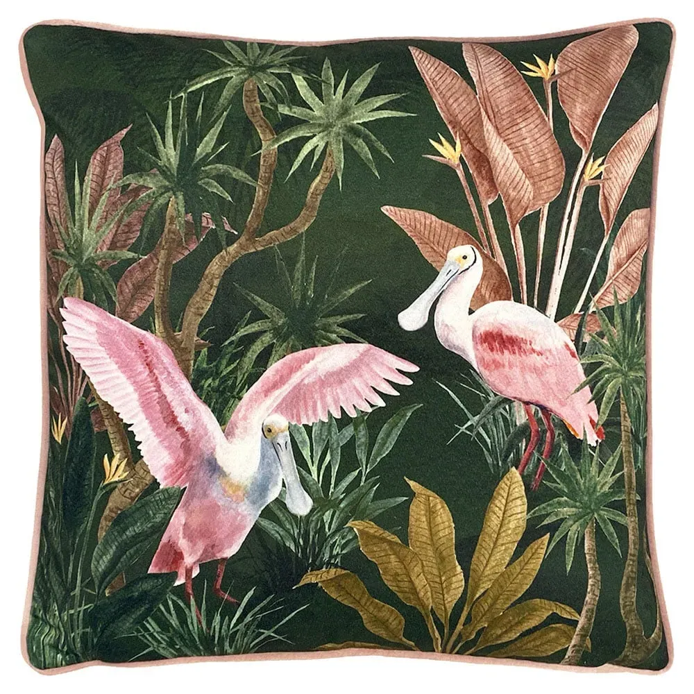 Platalea Botanical Cushion - Green image