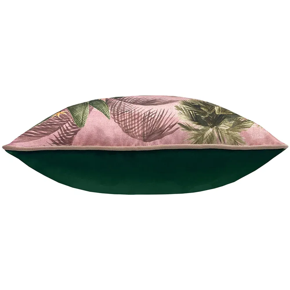 Platalea Botanical Cushion - Pink, Velvet