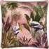 Platalea Botanical Cushion - Pink, Velvet