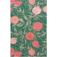 Pomegranate Table Runner - Green, Polyester