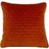 Quartz Quilted Velvet Cushion - Jaffa Orange, Polyester