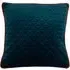 Quartz Quilted Velvet Cushion - Teal, Polyester