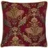 Shiraz Floral Jacquard Cushion - Burgundy