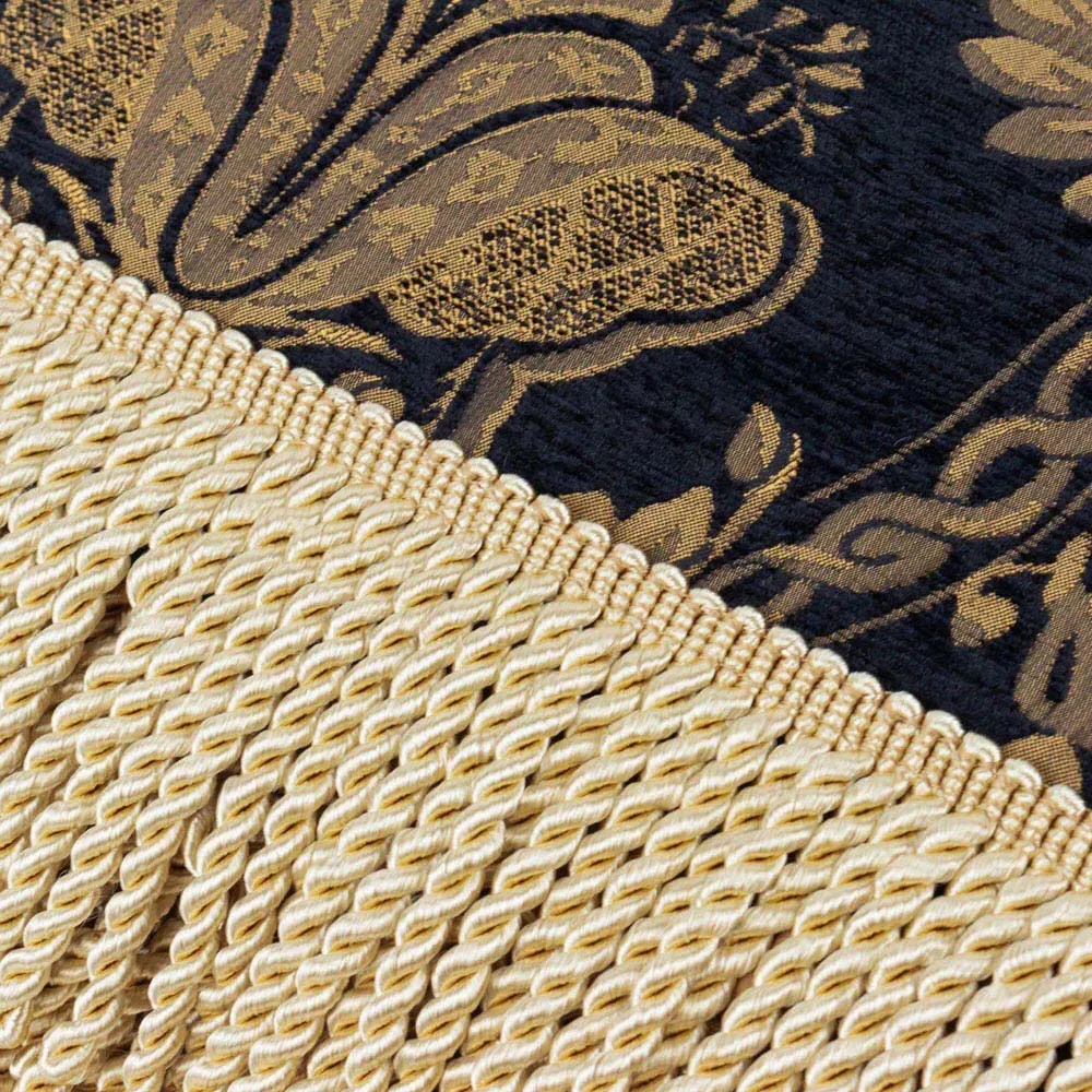 Shiraz Jacquard Throw - Black, Chenille