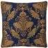 Shiraz Large Floral Jacquard Cushion - Navy