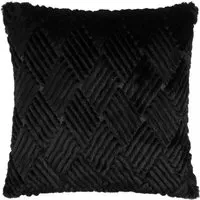 Sonnet Cut Faux Fur Cushion - Black