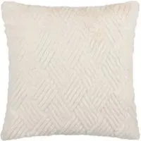 Sonnet Cut Faux Fur Cushion - Cream