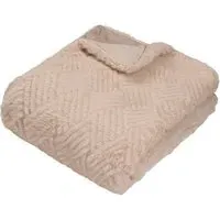 Sonnet Cut Faux Fur Throw - Cream