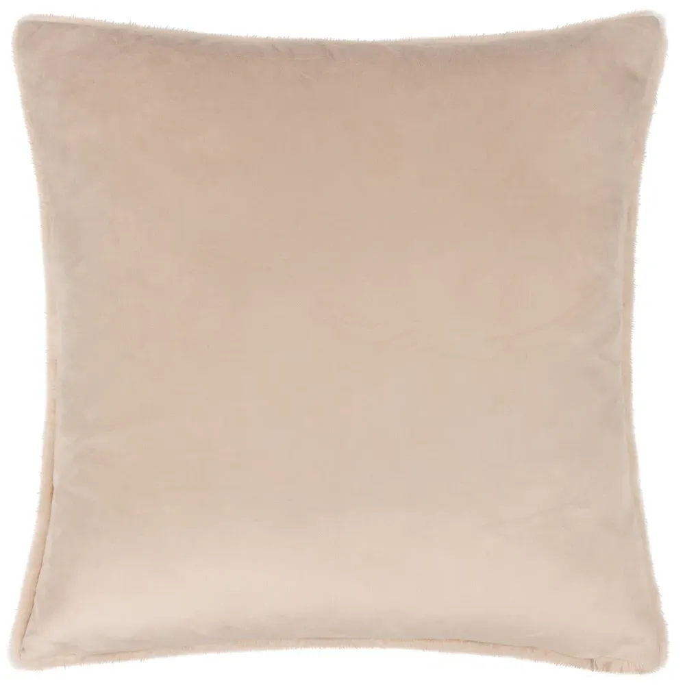 Stanza Brulee Faux Fur Cushion - Cream