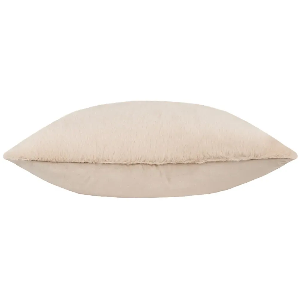 Stanza Brulee Faux Fur Cushion - Cream