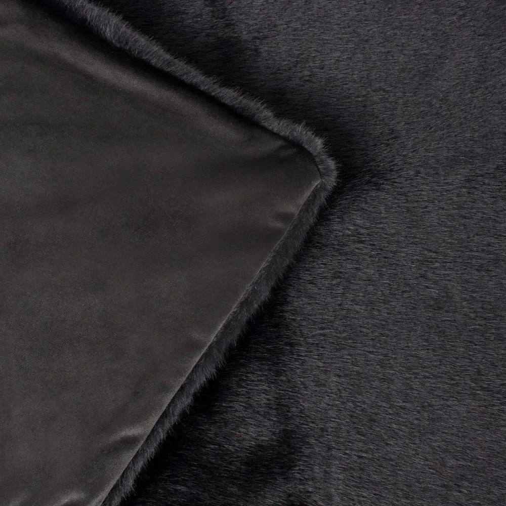 Stanza Faux Fur Throw - Black