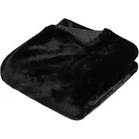 Stanza Faux Fur Throw - Black