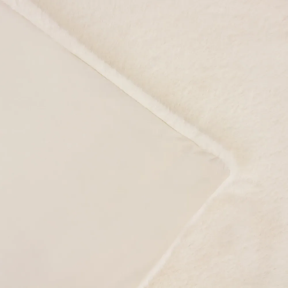 Stanza Faux Fur Throw - Cream