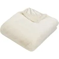 Stanza Faux Fur Throw - Cream