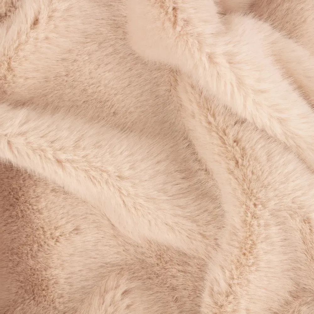 Stanza Faux Fur Throw - Cream