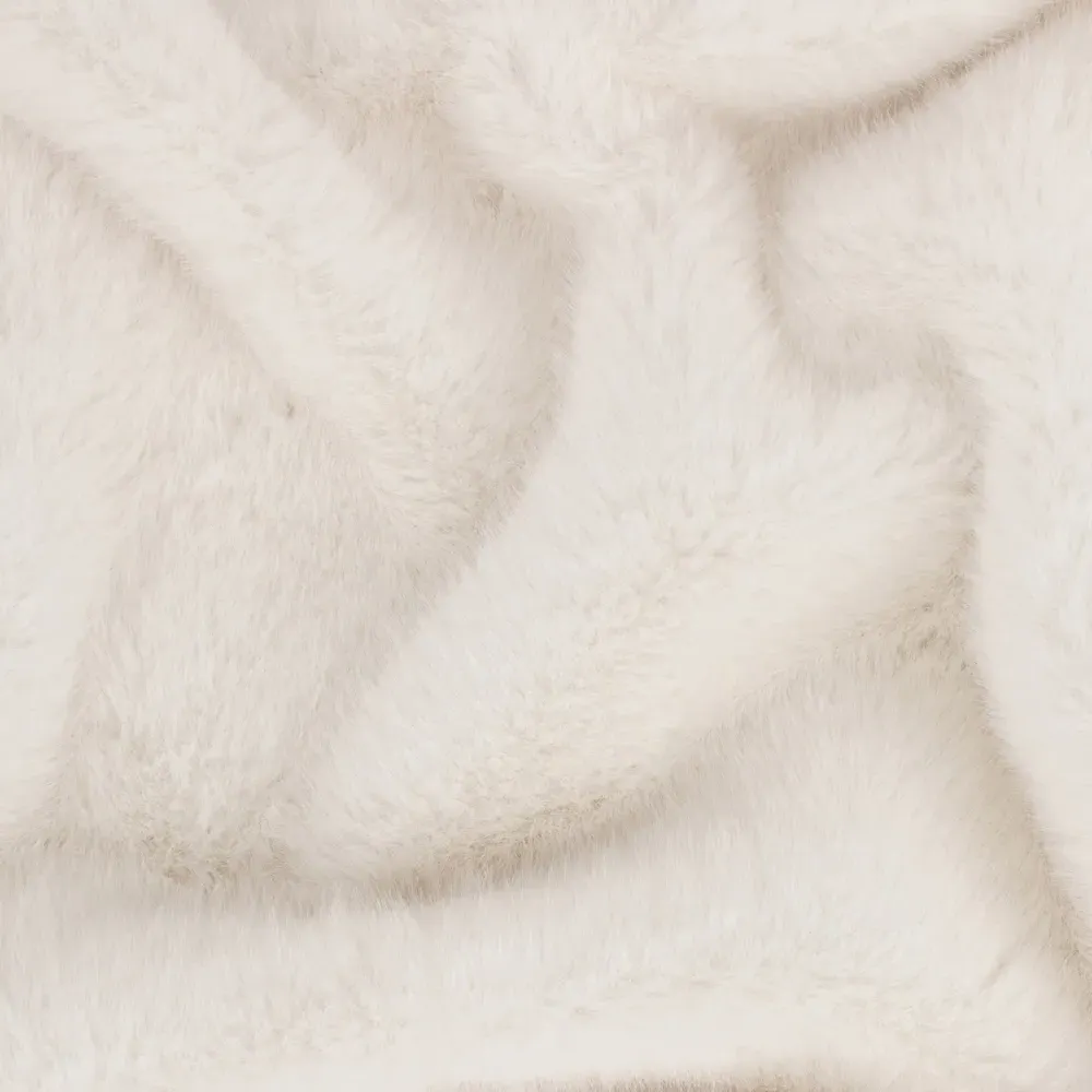 Stanza Faux Fur Throw - White