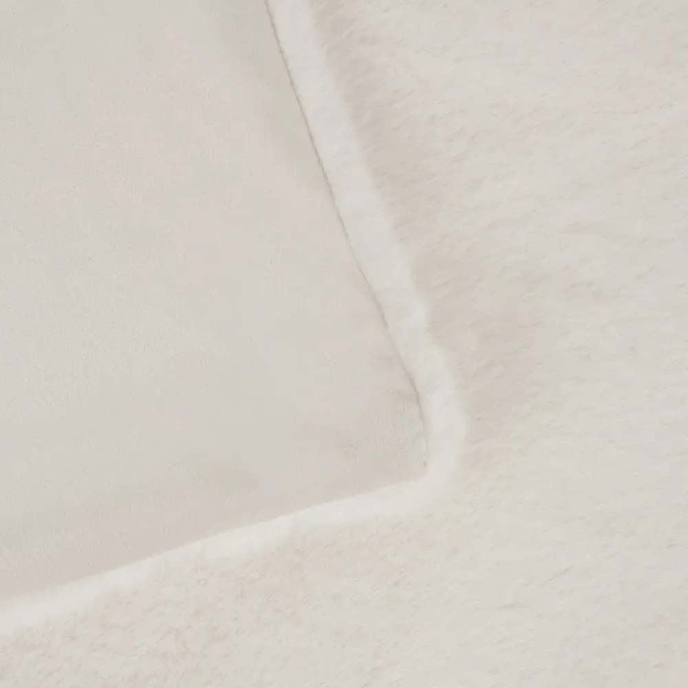 Stanza Faux Fur Throw - White