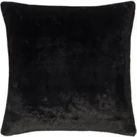 Stanza Jet Faux Fur Cushion - Black