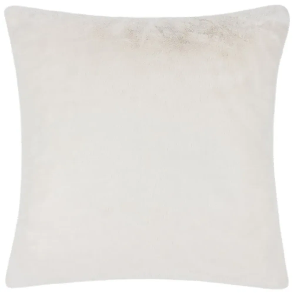 Stanza White Faux Fur Cushion - White