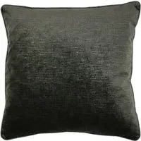 Stella Textured Cushion - Black, Velvet