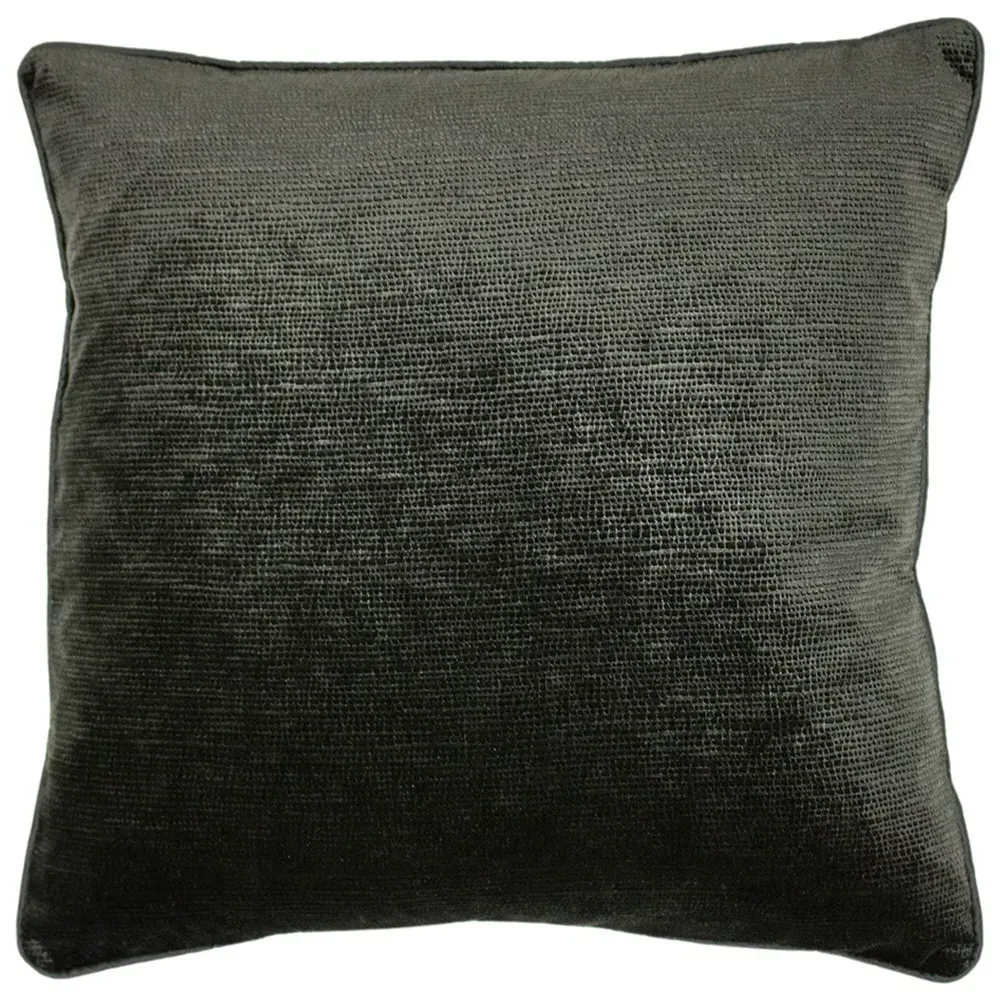 Stella Textured Cushion - Black, Velvet image