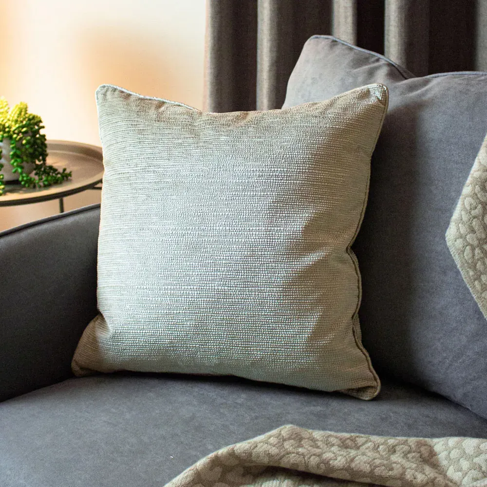 Stella Textured Cushion - Champagne, Velvet