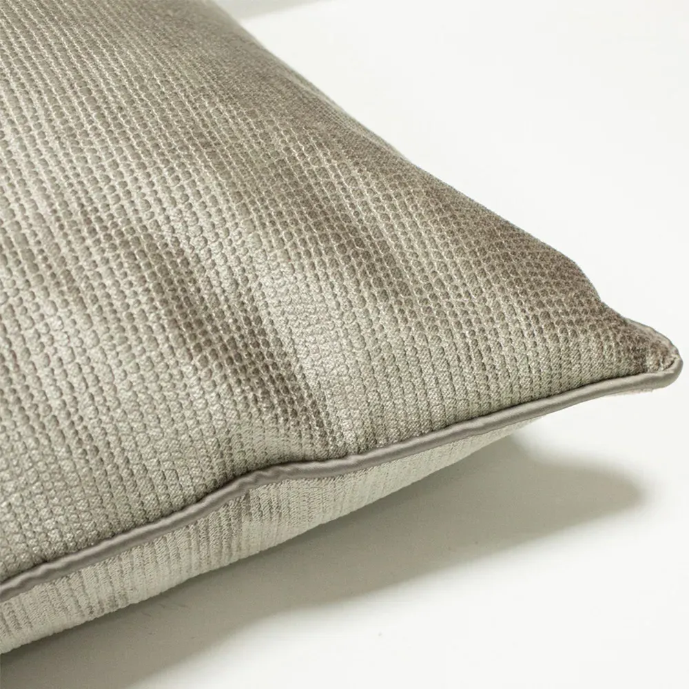 Stella Textured Cushion - Champagne, Velvet