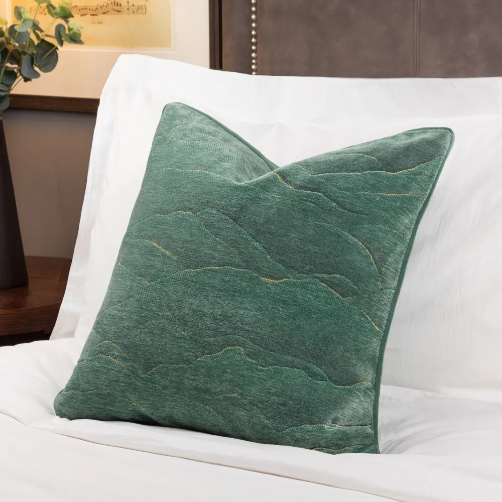 Stratus Jacquard Cushion - Green
