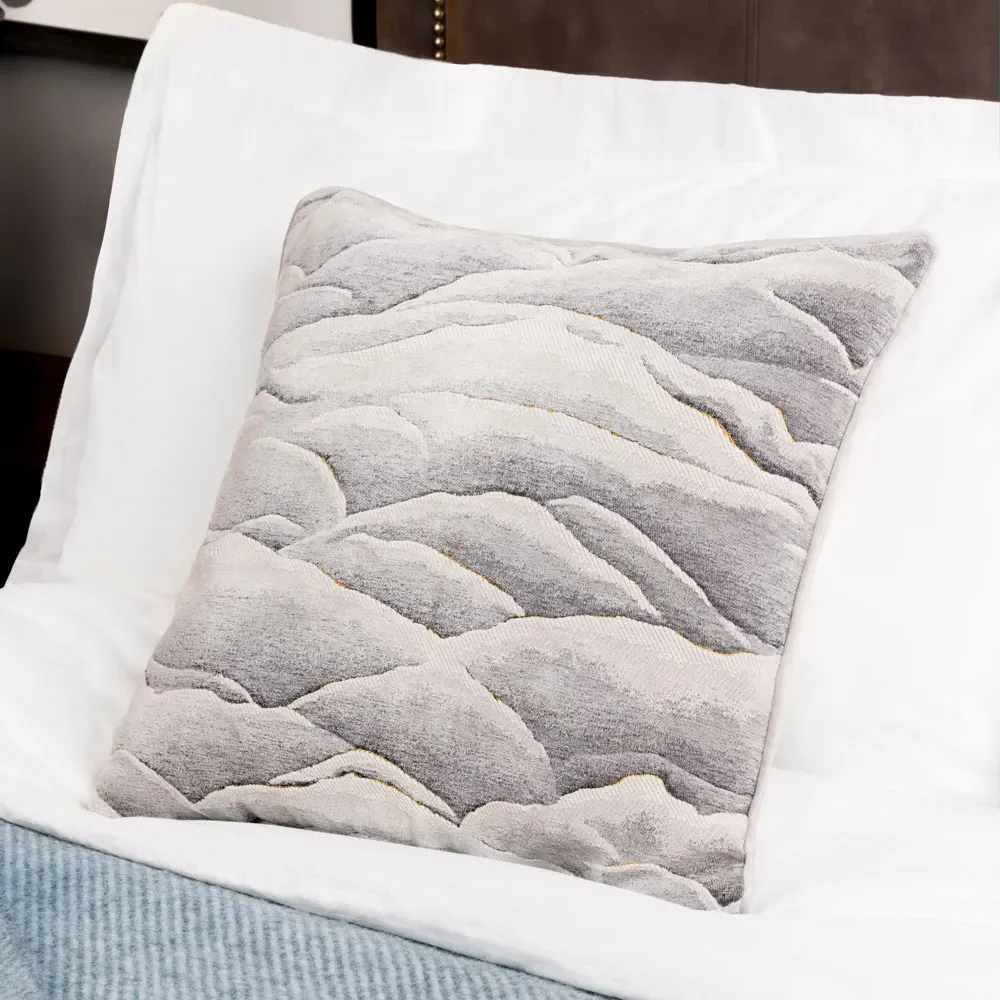 Stratus Jacquard Cushion - Grey