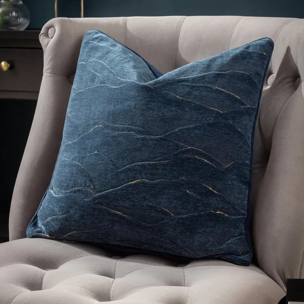 Stratus Jacquard Cushion - Navy