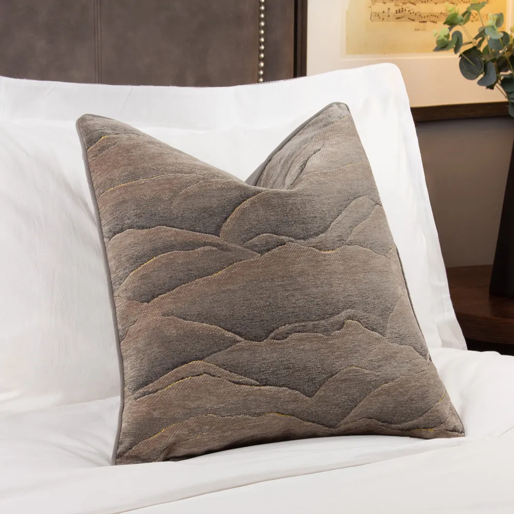 Stratus Jacquard Cushion - Taupe