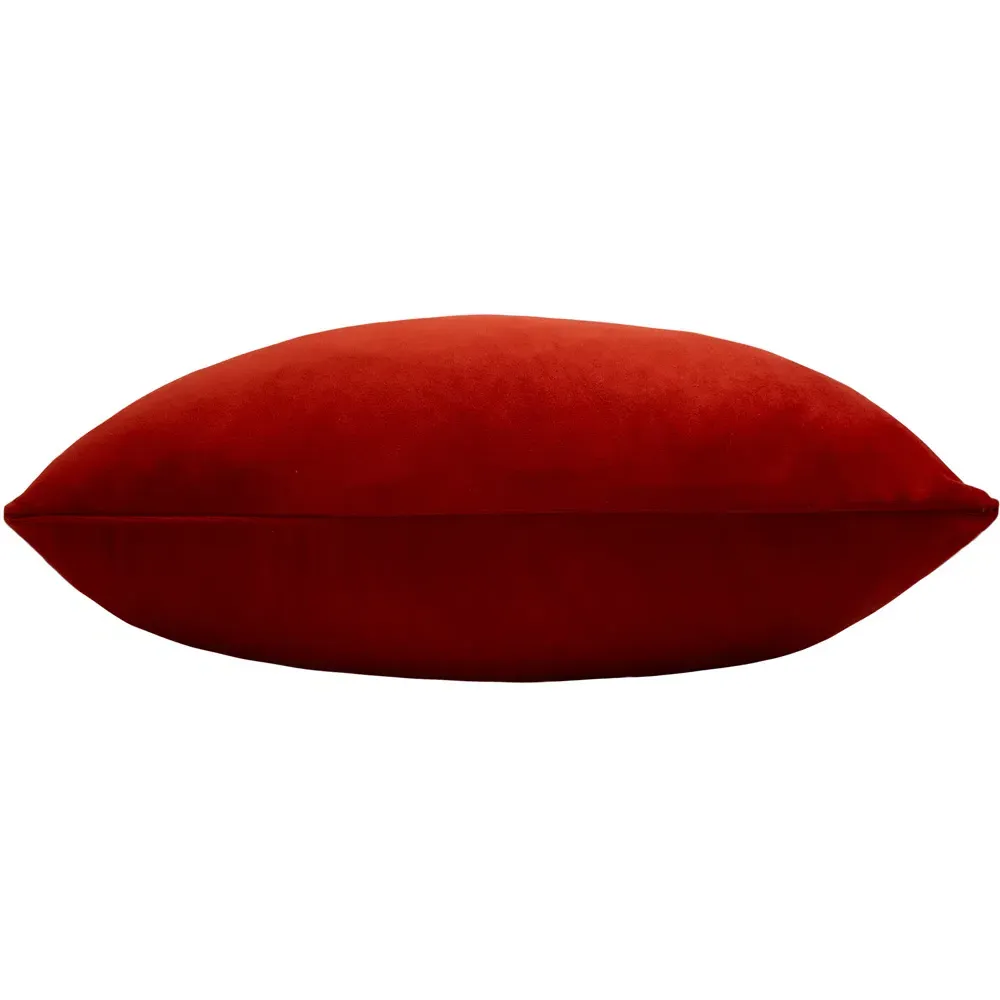 Sunningdale Rectangular Velvet Cushion - Flame Red