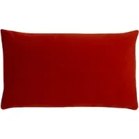 Sunningdale Rectangular Velvet Cushion - Flame Red