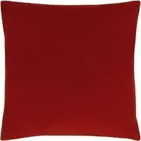 Sunningdale Square Velvet Cushion - Flame Red