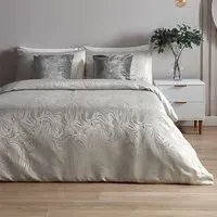 Super King Oyster Marble Jacquard Duvet Set - Multi, Polycotton