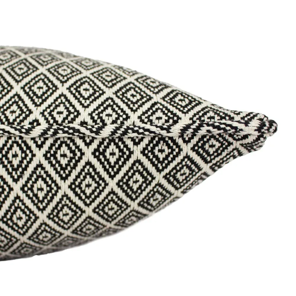 Tangier Square Woven Cushion with Fringe Trim - Multi