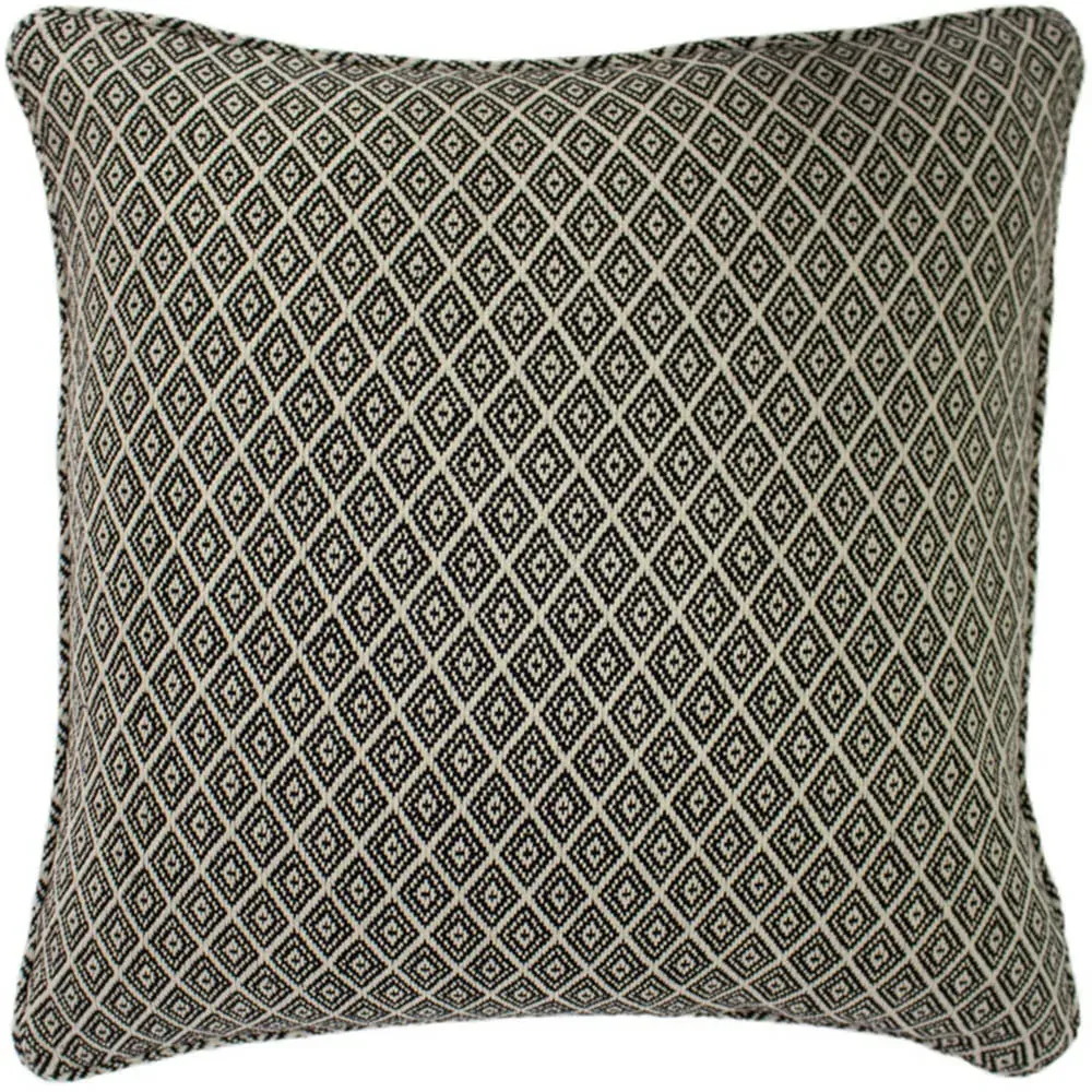 Tangier Square Woven Cushion with Fringe Trim - Multi
