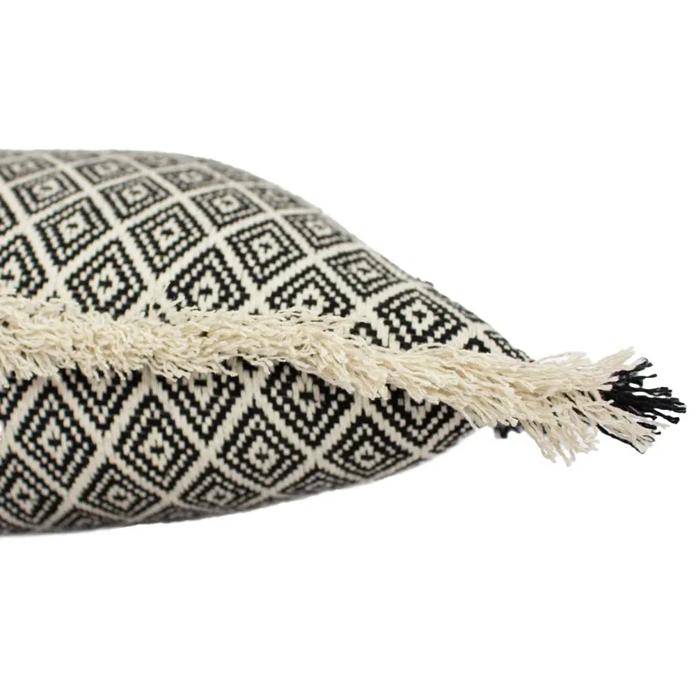 Tangier Woven Cushion with Fringe Trim - Multi