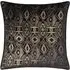 Tayanna Piped Cushion - Black, Velvet