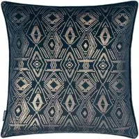Tayanna Piped Cushion - Navy, Velvet